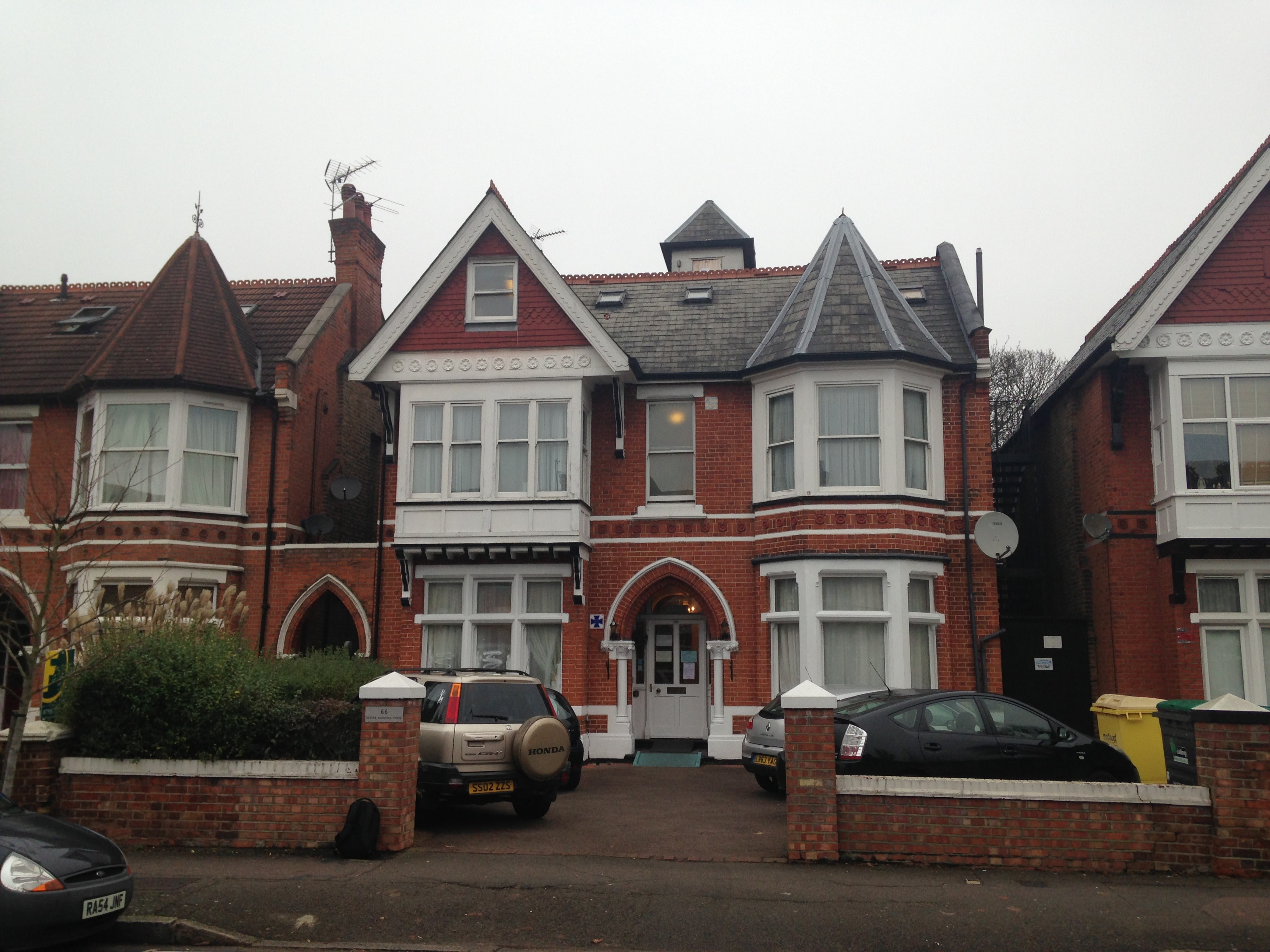 Gordon Road Ealing — front facade of the Victorian nursing home from street level