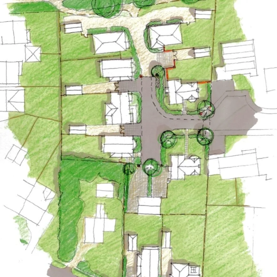 Empty development land site ready for planning appraisal